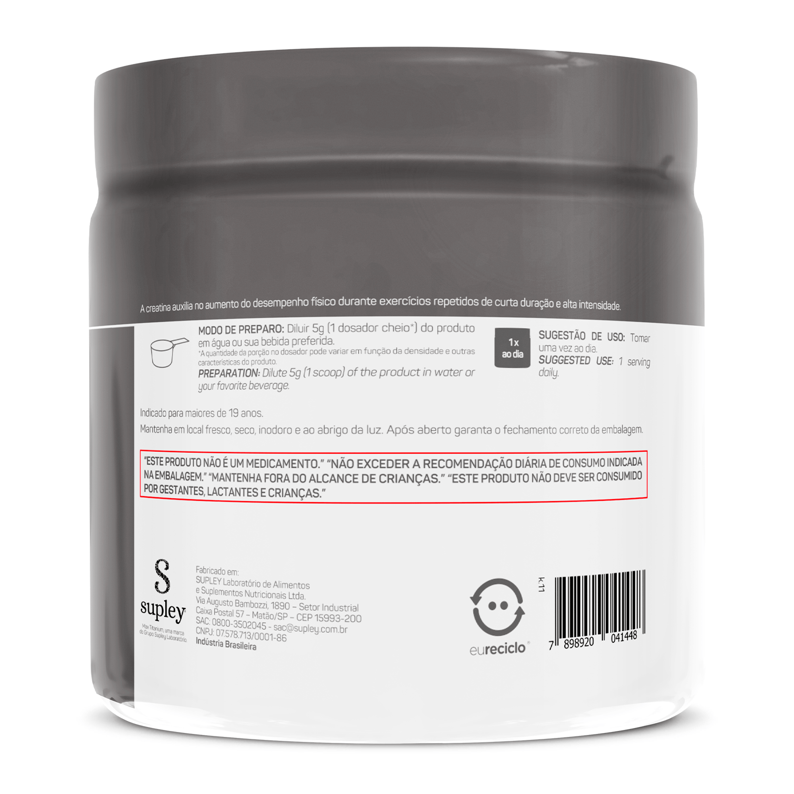 Creatine - 300g - Lado 02